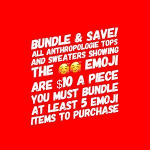 Anthro Tops and Sweaters Bundle Offer
